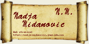 Nadja Midanović vizit kartica
